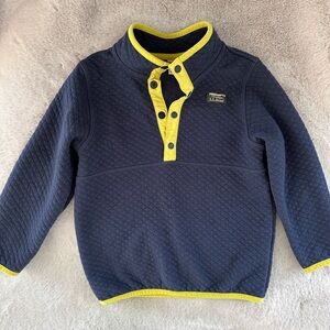 L.L. Bean Kids Navy and Yellow Pullover